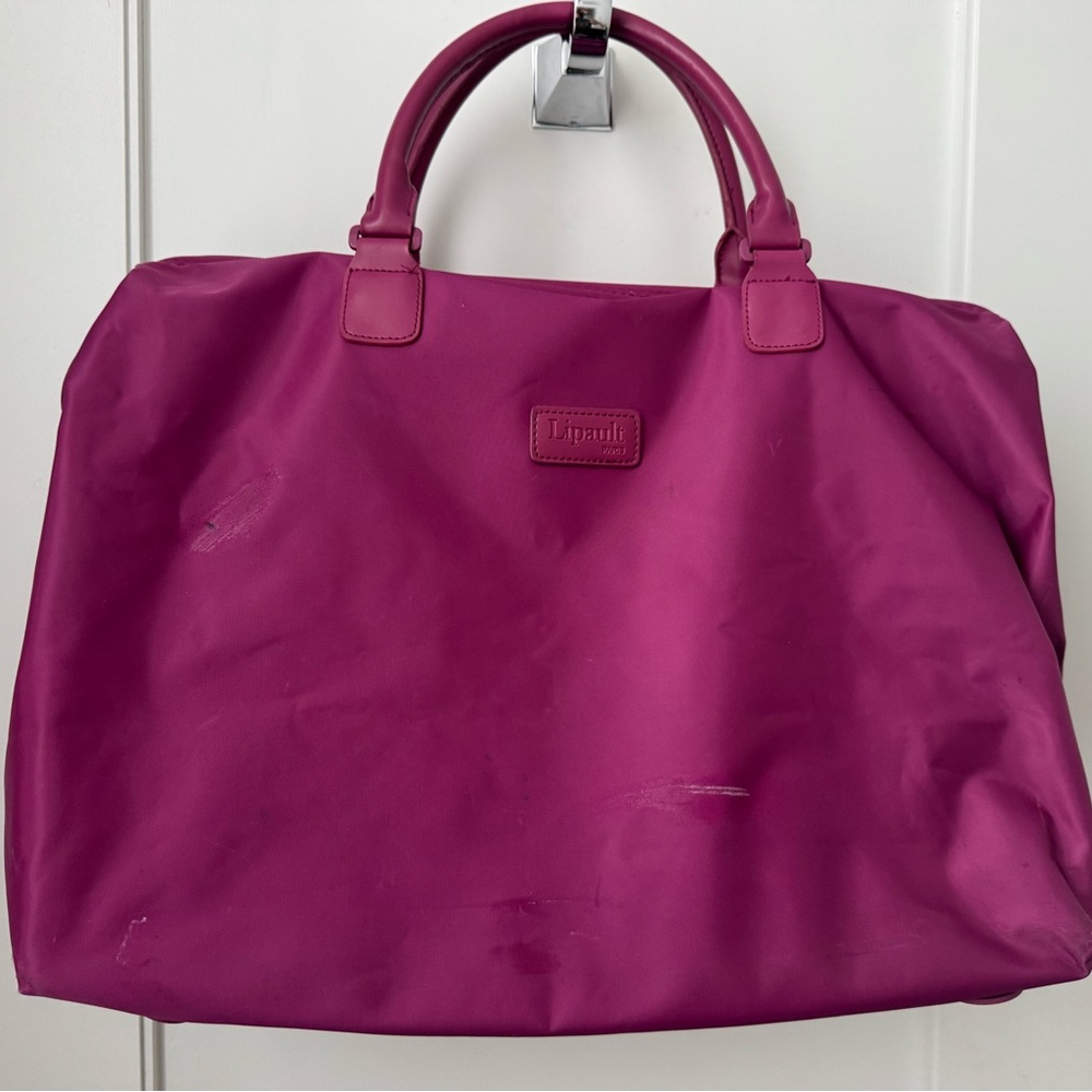 Lipault Paris Fuchsia Weekender bag